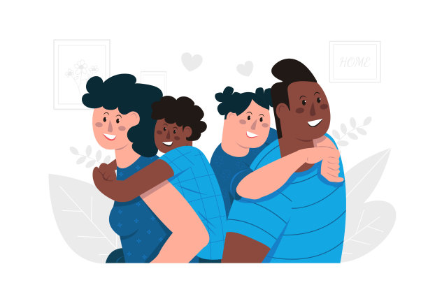 矢量族概念插图图片下载