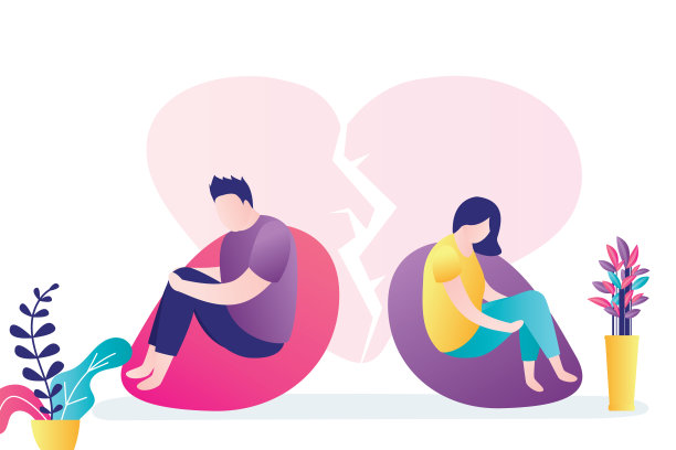 夫妻在争吵。心理心理问题概念。抑郁和恐慌症，偏执和愤怒控制。图片下载