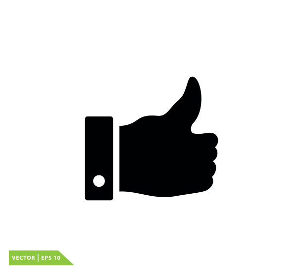 拇指像图标矢量设计模板图片下载