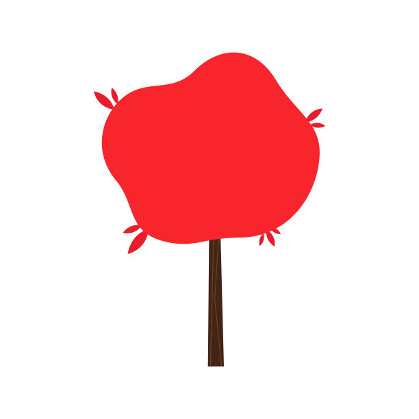 孤立的彩色树图标图片下载