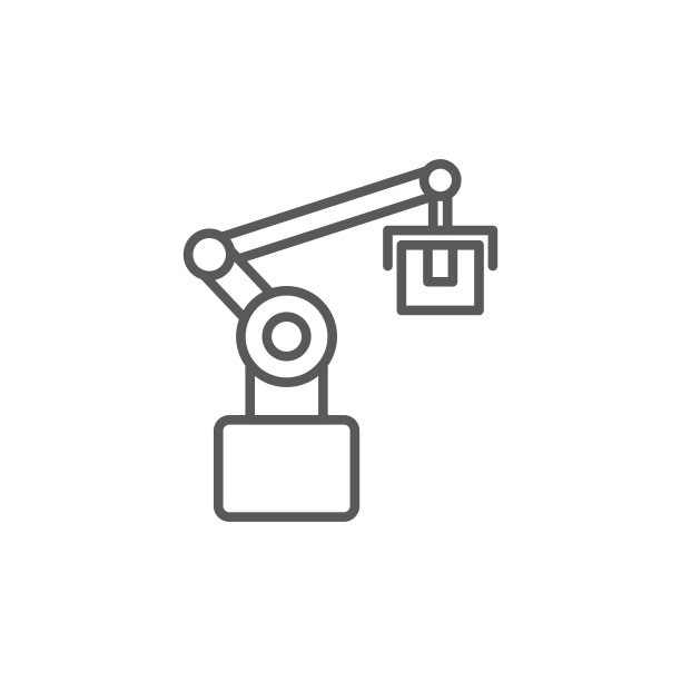 机器人装配矢量图标符号孤立在白色背景上图片下载