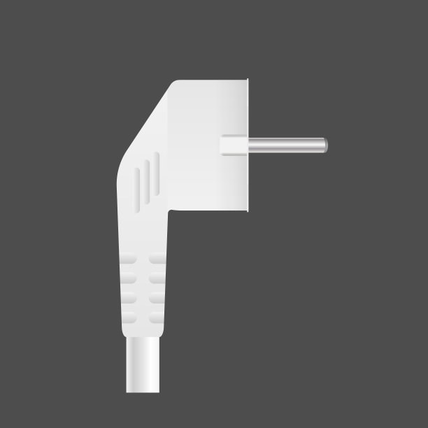 白色插头用于欧元插座。现实插头的欧洲样品插座。孤立。向量。图片下载