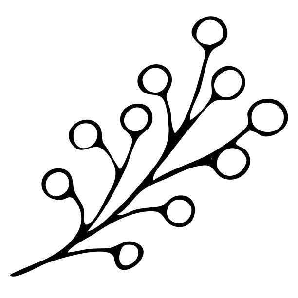 花梨花，矢量元素，涂鸦，着色书图片下载