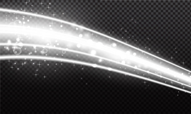 雪花粉。白色的风和轻盈的雪道，设计元素为圣诞，新年假期上的黑色背景。白色的波浪状痕迹和粉末。矢量图图片下载