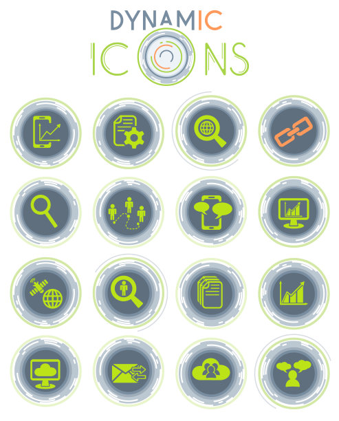 数据分析和社交网络动态图标图片下载