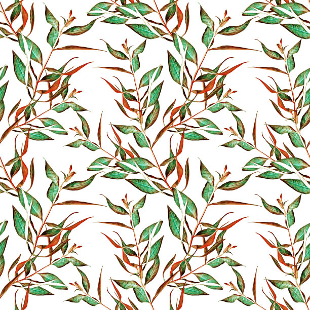 蝴蝶灌木无缝图案。图片下载