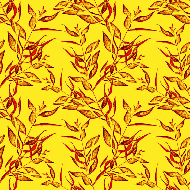 蝴蝶灌木无缝图案。图片下载