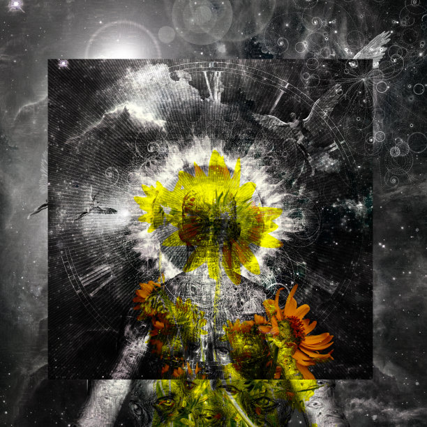 人类和太空中的天使图片下载