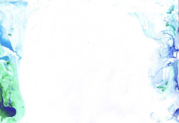 亮Grunge水粉设计，扎染颜色。海蓝宝石现代液体飞溅，混合流体流动，玉绿色水彩。浅色液体油墨漩涡图片下载