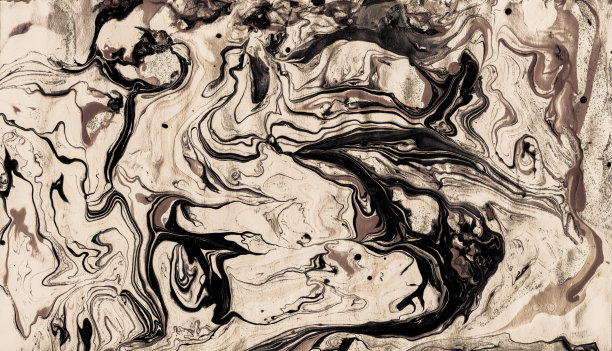 浅色有机水彩，印花图案。米色液体喷溅，流体油漆流动，巧克力米色水彩。棕色艺术水彩画图片下载