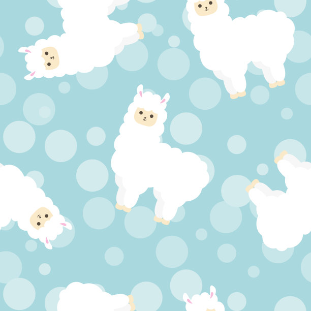 羊驼无缝模式图片下载