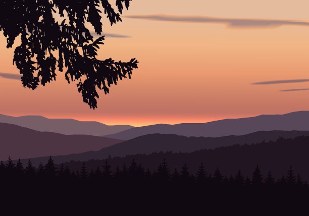 山的全景。图片下载