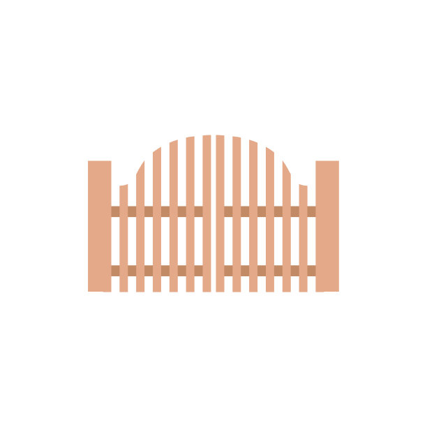 栅极平面图标，矢量插图孤立在白色背景上图片下载