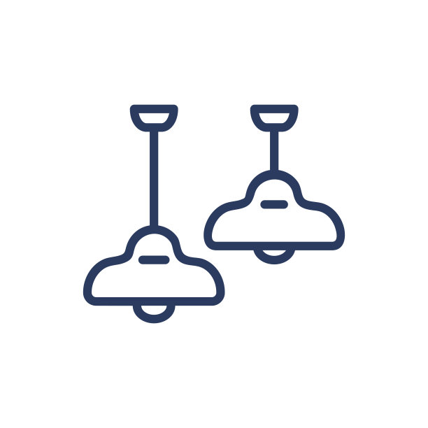 吊灯细线图标图片下载