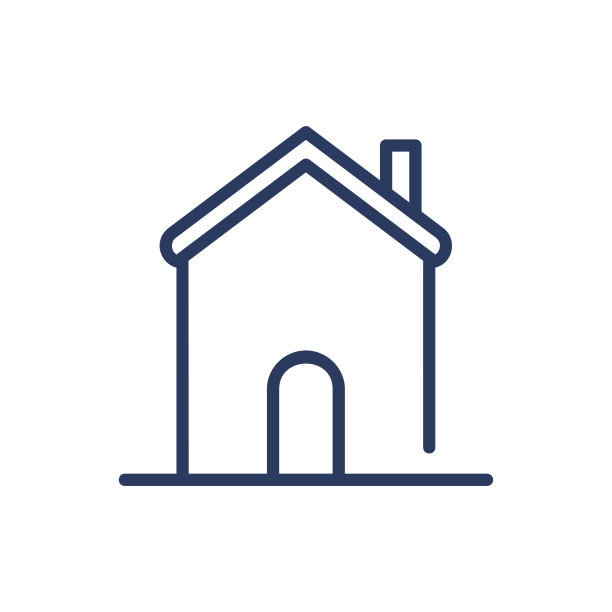 历史建筑细线图标图片下载