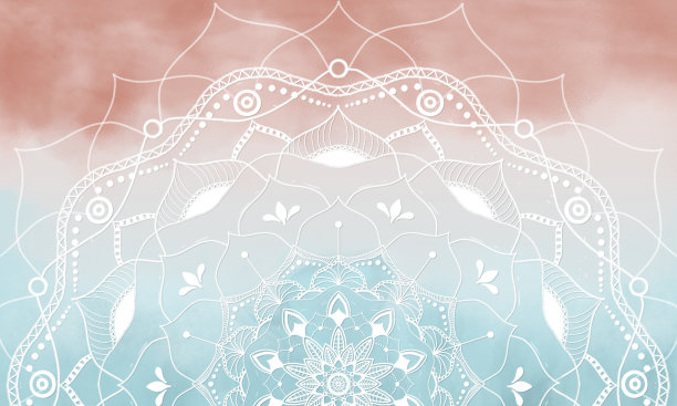 粉彩背景上的曼荼罗图片下载