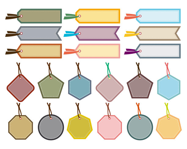 矢量插图的便利贴，书签，降价销售标签图片下载