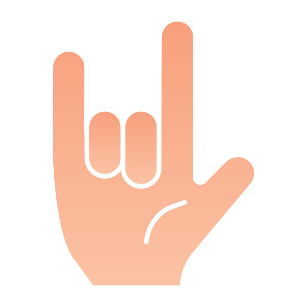 重摇滚标志平图标摇滚手势图片下载