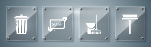 设置胶刮板、刮刀、拖把和斗杆图片下载