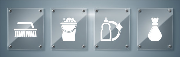 设置垃圾袋塑料瓶装液体图片下载