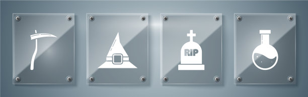 设置瓶子与药剂墓碑与撕裂女巫图片下载