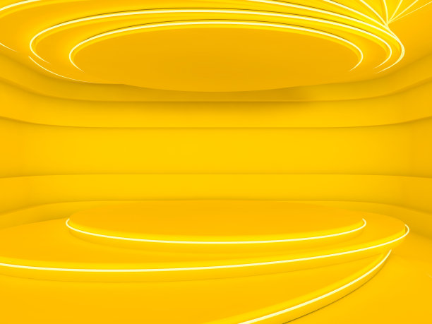 抽象的黄色现代建筑背景。3 d图片下载