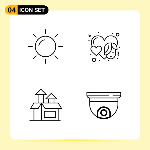 4个现代网站设计和创意图标图片下载