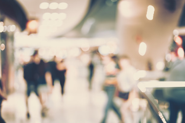 摘要以散景为背景的购物中心图片下载