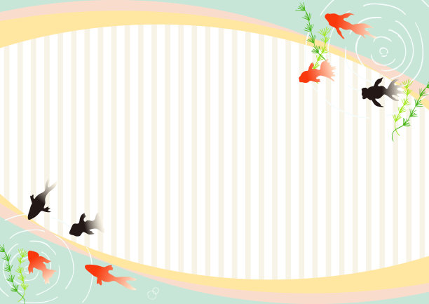 金鱼插画日本传统夏季图片下载