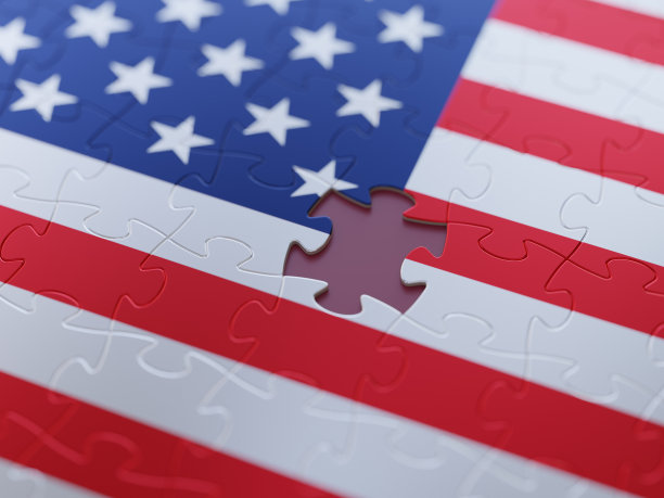 美国国旗拼图图片下载