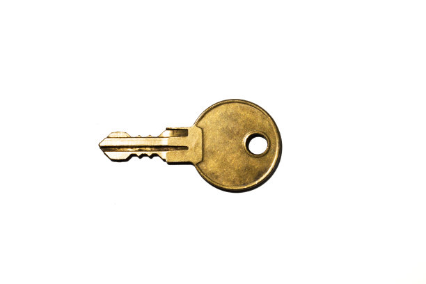 老金键孤立在白色背景图片下载