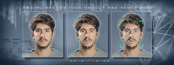 人脸识别技术概念GUI用于身份验证图片下载