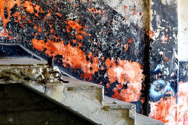 麦克道尔堡医院的楼梯图片下载