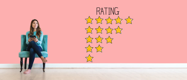 与年轻女人的评级主题图片下载