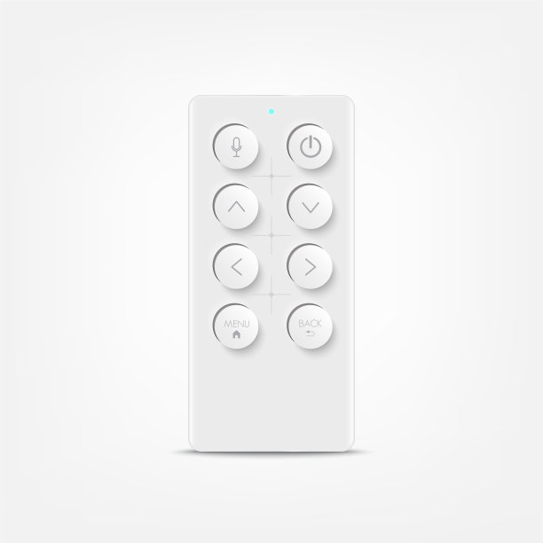 电视或媒体中心的遥控器。用于电影、电影录像的装置。在家休闲。矢量插图卡通设计。孤立在白色背景上。按钮控制播放器。图片下载
