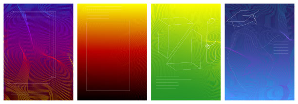 抽象背景与动态波和对象。图片下载