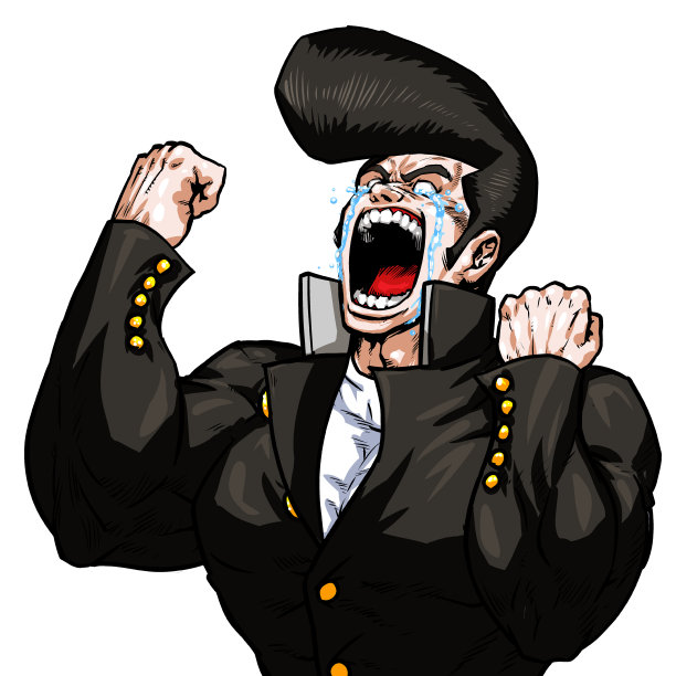 有胆量，爆炸头，高中生，时髦的，商人，学生，尖叫，卡通，肌肉，健美，大男子主义图片下载