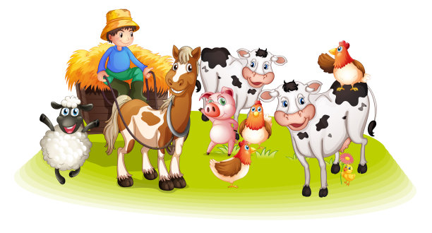 农场里的家畜群图片下载
