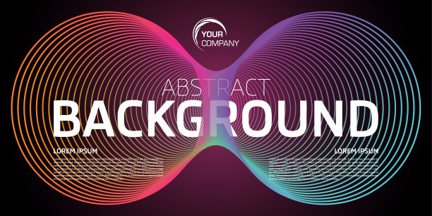 向量抽象背景彩色隧道从梯度圆图片下载