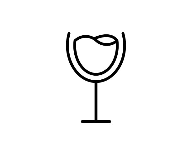 葡萄酒杯线性图标图片下载