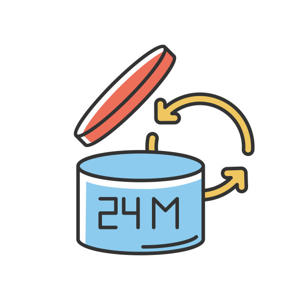 产品货架寿命RGB颜色图标。化妆品有效期、商品安全使用和消费期限、质量指标。打开盖子的包装。孤立的矢量图图片下载