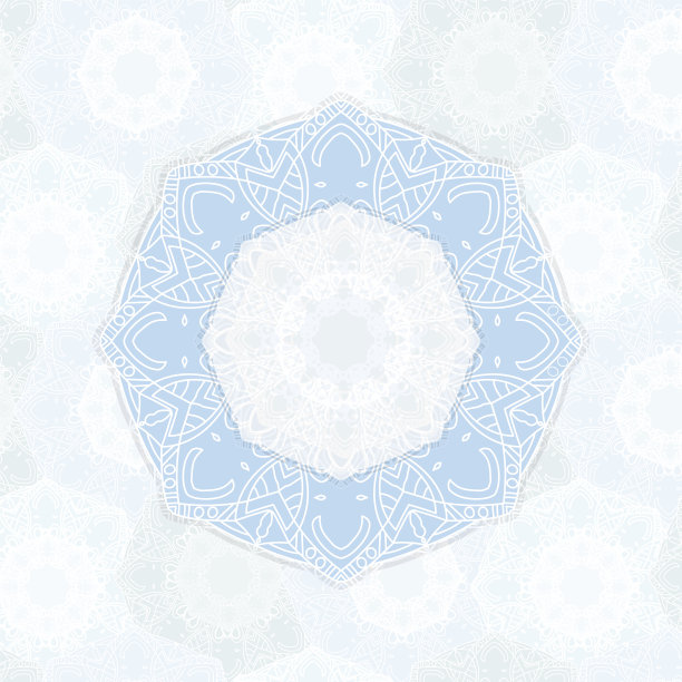 曼荼罗抽象的装饰背景与文字空间图片下载