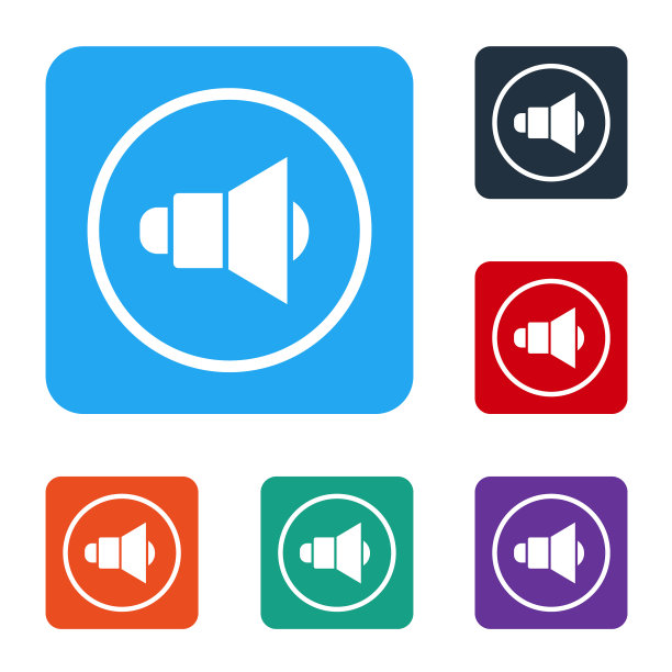 白色扬声器音量音频声音声音符号图片下载