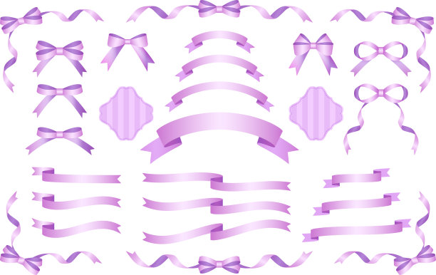 秋色飘逸，缎带镶浅紫色图片下载