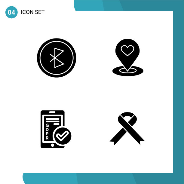 包4字形符号固体样式图标设置图片下载