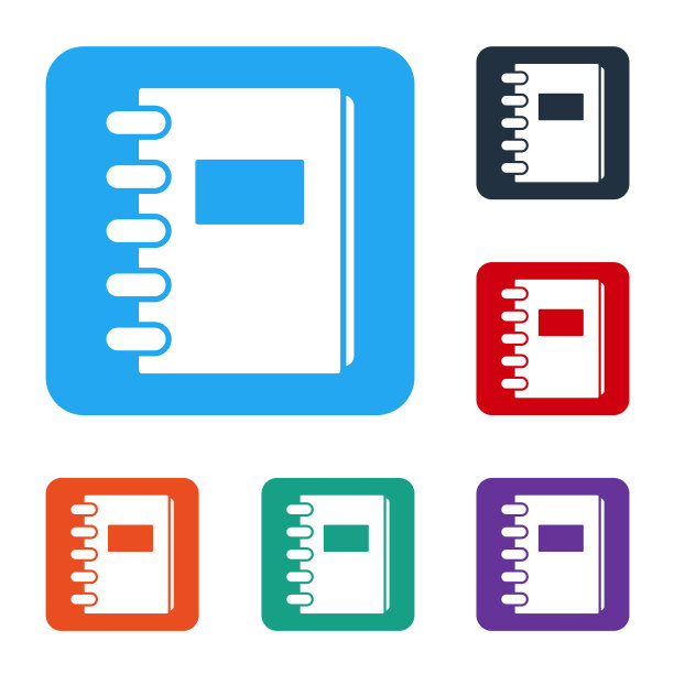 白色笔记本图标孤立在白色背景图片下载