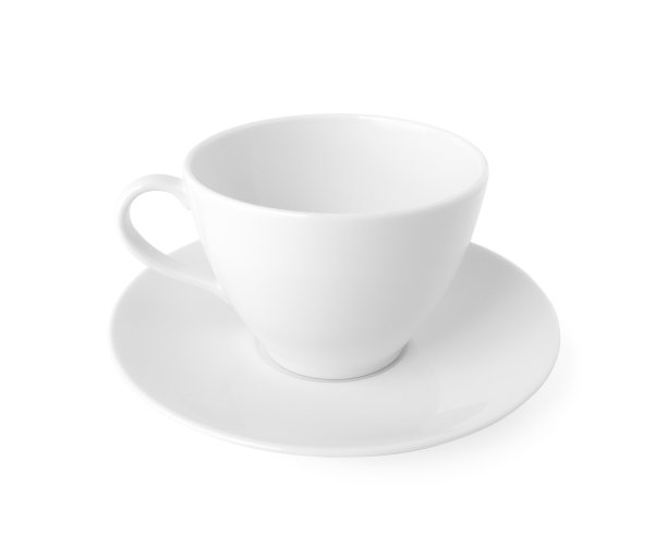 空的白色咖啡杯或茶杯孤立在白色背景上图片下载