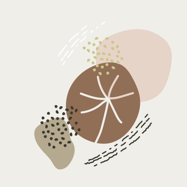 抽象新潮的花卉元素新潮的风格。摘要生态背景。万能卡，色彩柔和。时尚艺术图片下载