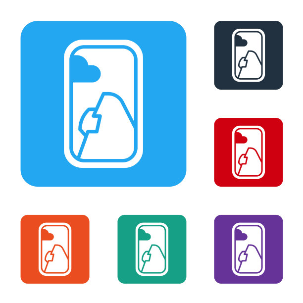 白色飞机窗口图标隔离在白色图片下载