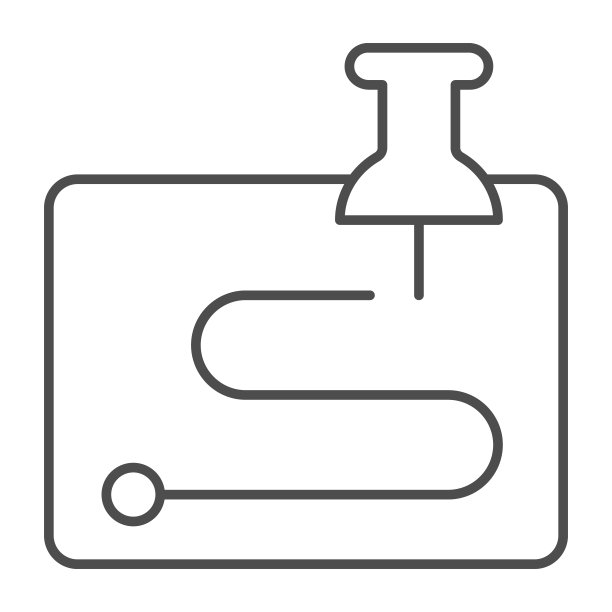 位置标记和路线细线图标，导航概念，从点到点的距离与标记大头针标志在白色的背景，路径图标在轮廓风格的移动，web。矢量图形。图片下载